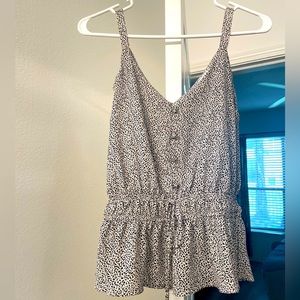 Leopard print peplum top